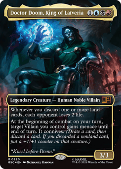 Doctor Doom, King of Latveria Marvel Super Heroes Commander card