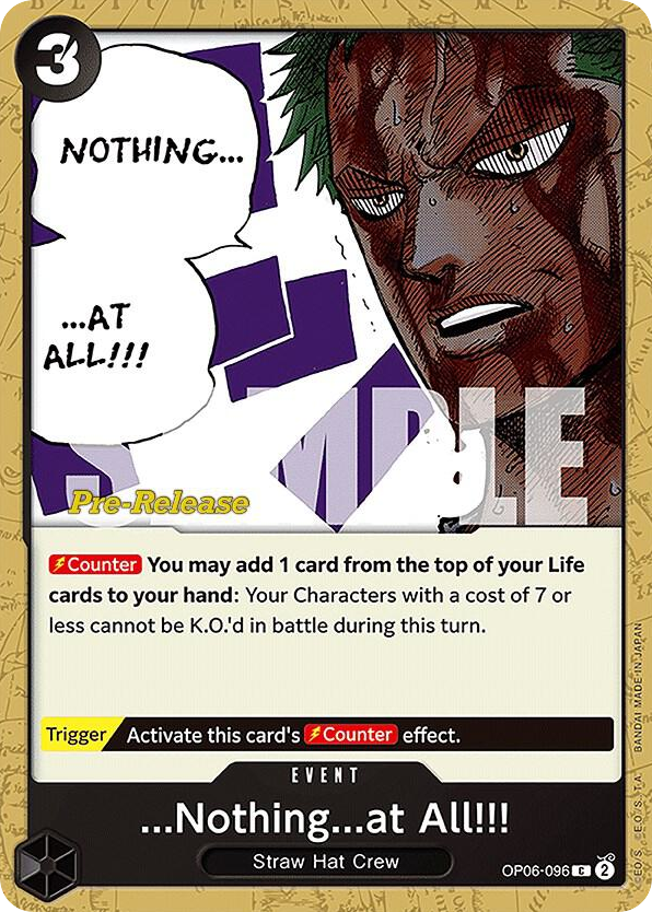 ...Nothing...at All!!! (Pre Release Stamp)