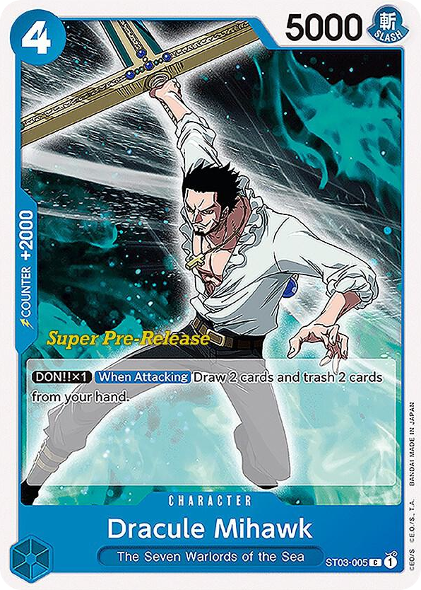 Dracule Mihawk (Super Pre Release Stamp)