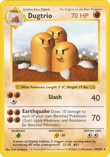 Dugtrio — Coleção Básica #19