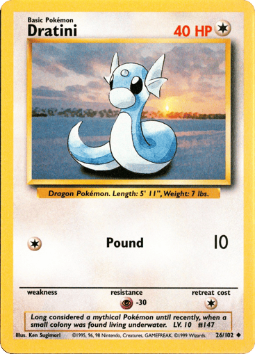 Dratini 26/102 from Base Set