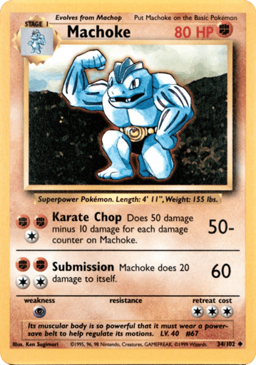 Machoke 34/102 from Base Set