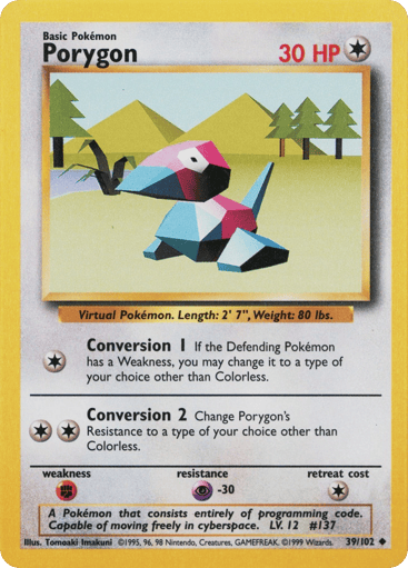 Porygon 39/102 from Base Set
