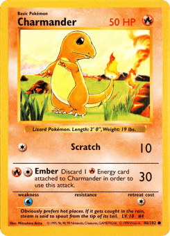 Charmander — Base #46 (Shadowless)