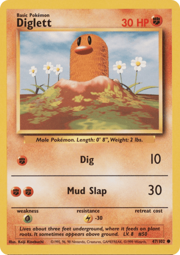 Diglett 47/102 from Base Set
