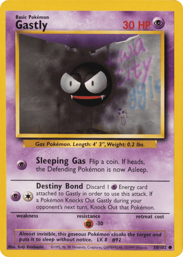 Gastly 50/102 from Base Set