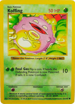 Koffing — Base #51 (Shadowless)