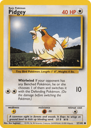 Pidgey 57/102 from Base Set