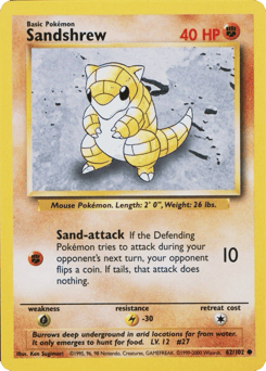 Sandshrew 62/102