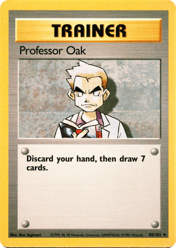 Professor Oak 88/102 from Base Set