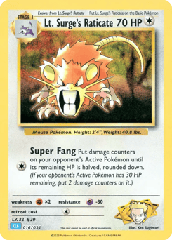 Lt. Surge's Raticate
