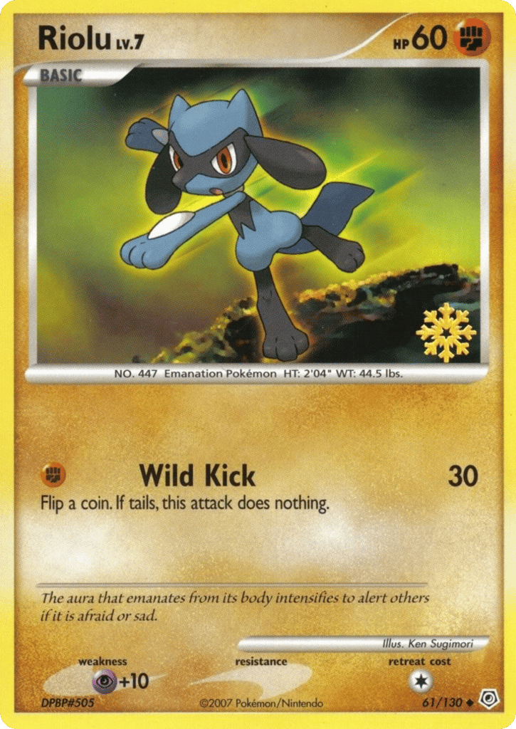 Riolu 61/130 Diamond & Pearl Pokémon card