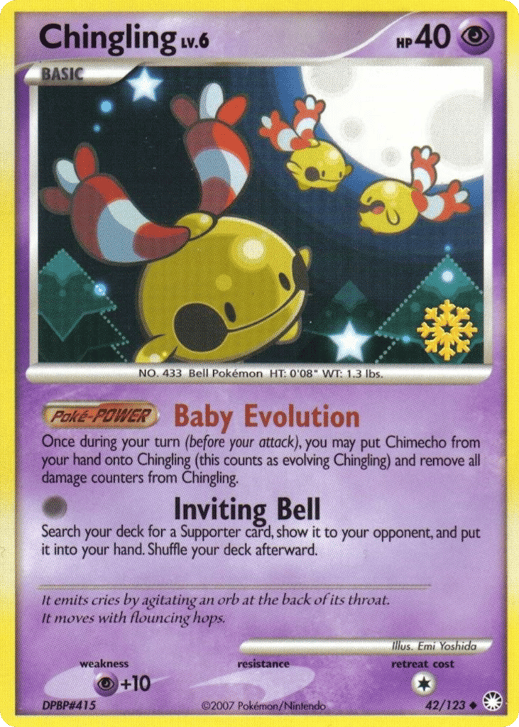 Chingling 42/123 Mysterious Treasures Pokémon card