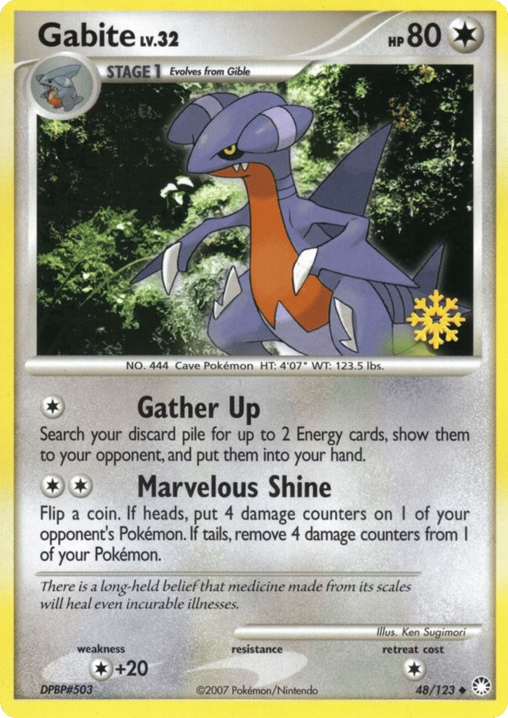 Gabite 48/123 Mysterious Treasures Pokémon card