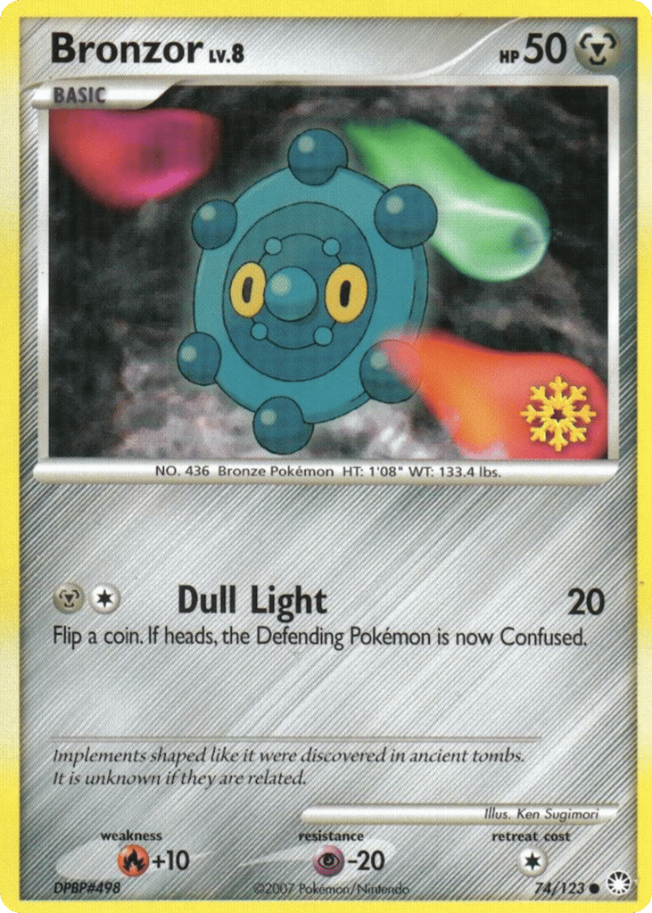 Bronzor 74/123 Mysterious Treasures Pokémon card