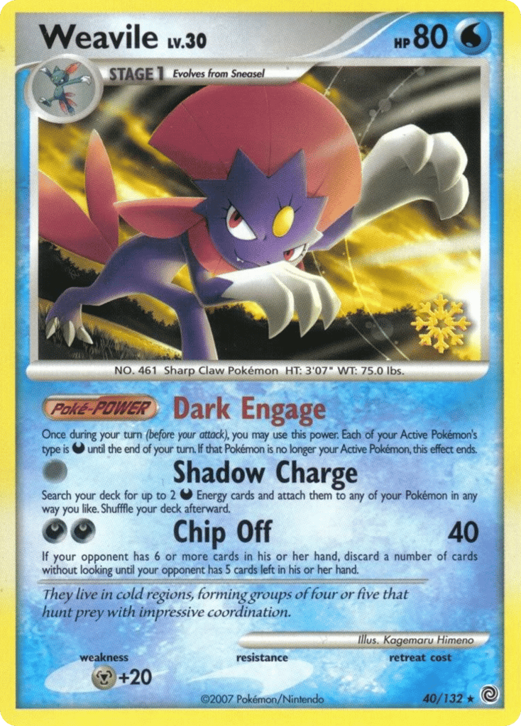 Weavile 40/132 Secret Wonders Pokémon card