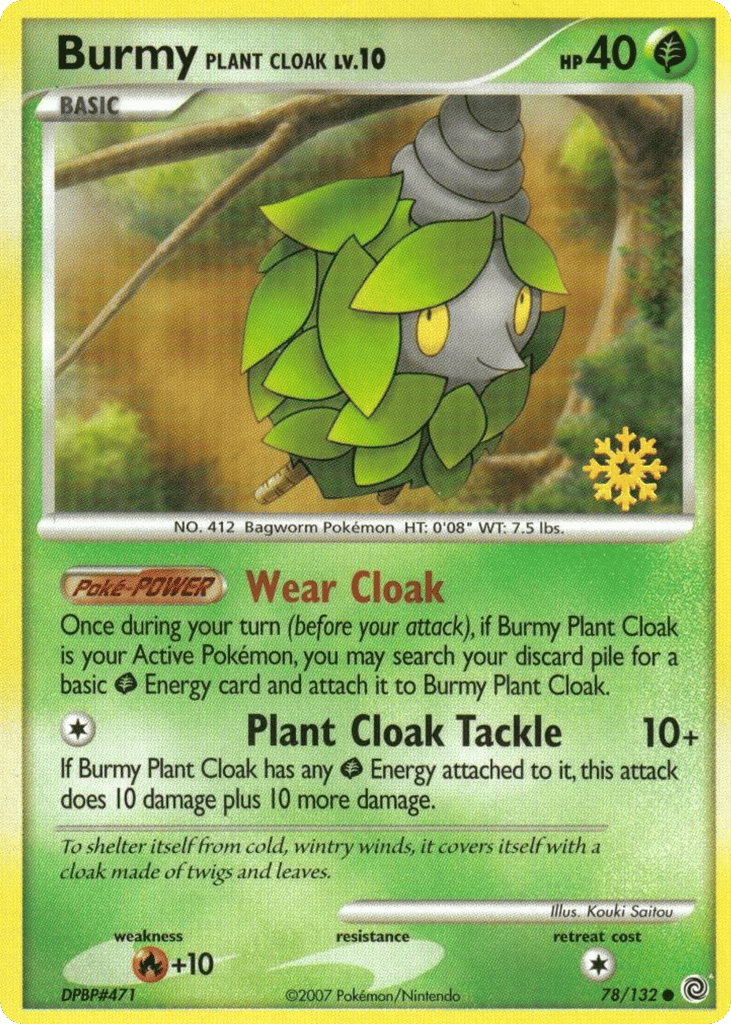 Burmy Plant Cloak 78/132 Secret Wonders Pokémon card
