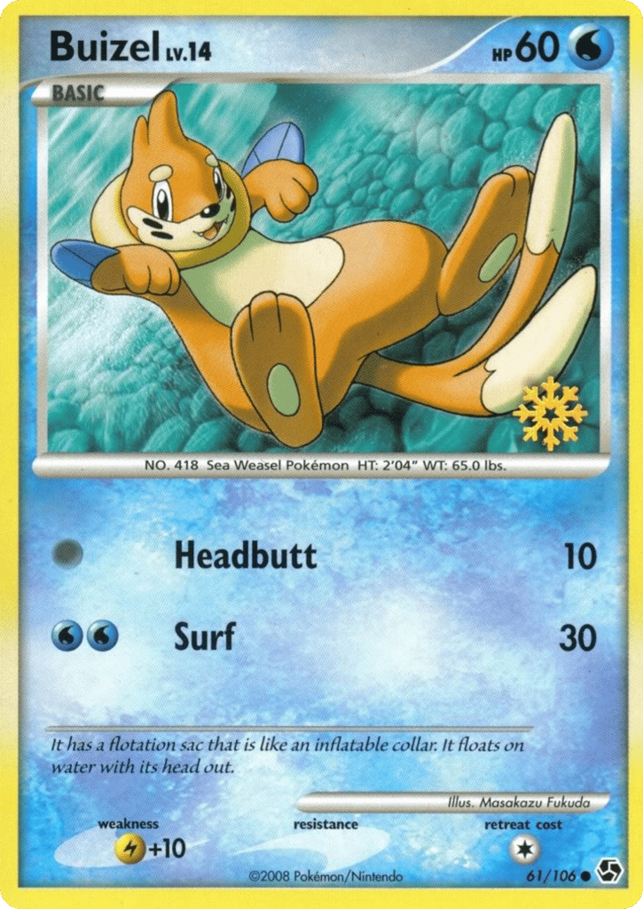 Buizel 61/106 Great Encounters Pokémon card