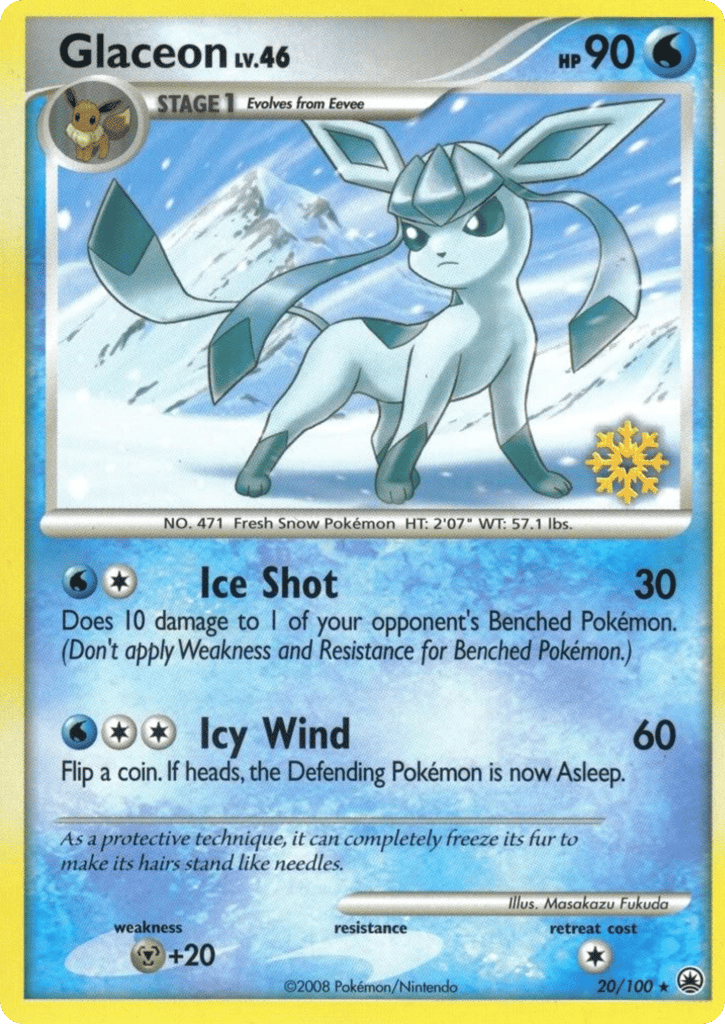 Glaceon 20/100 Majestic Dawn Pokémon card