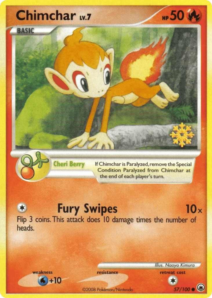 Chimchar 57/100 Majestic Dawn Pokémon card