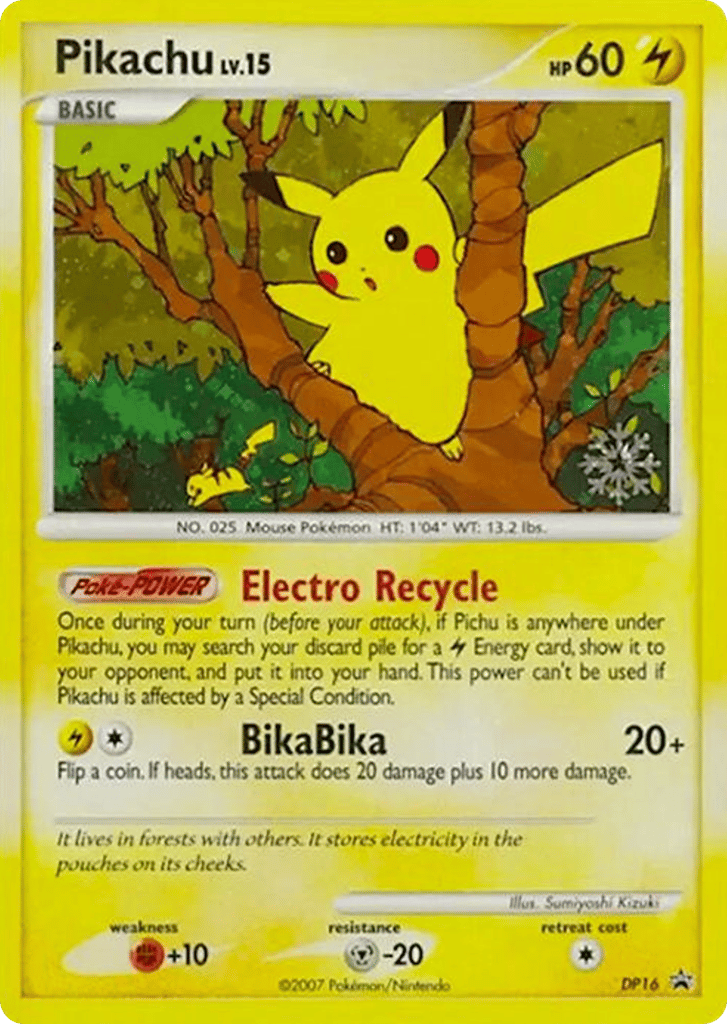 Pikachu DP16 DP Black Star Promos Pokémon card