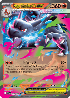 Mega Charizard X ex #13 from Pokemon Phantasmal Flames