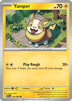 Yamper #30 from Pokemon Phantasmal Flames