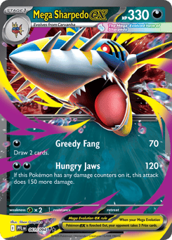 Mega Sharpedo ex #61 from Pokemon Phantasmal Flames