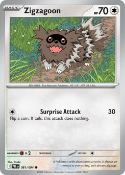 Zigzagoon #81 from Pokemon Phantasmal Flames
