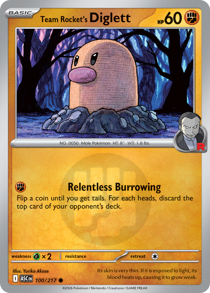 Team Rocket's Diglett 100/217 Ascended Heroes Pokémon card