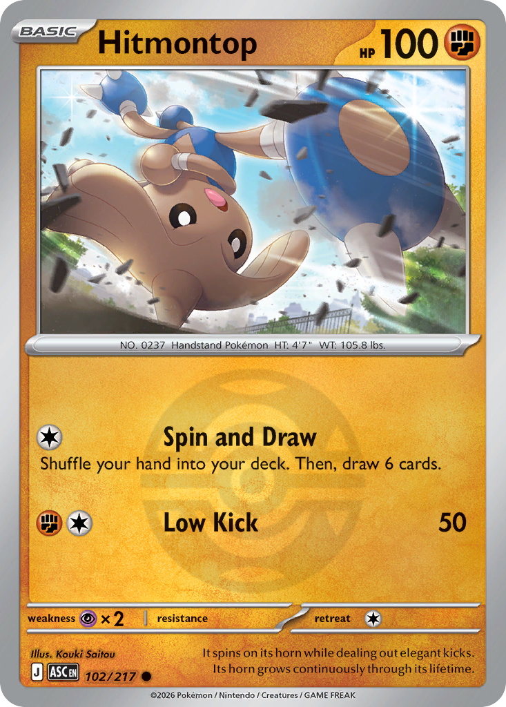 Hitmontop 102/217 Ascended Heroes Pokémon card