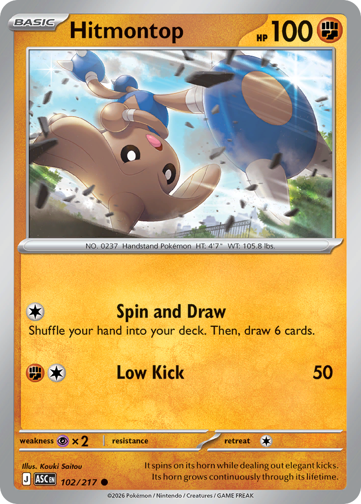 Hitmontop 102/217 Ascended Heroes Pokémon card