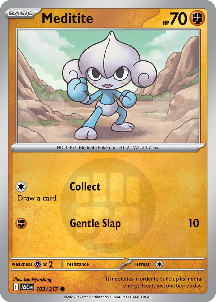 Meditite 103/217 Ascended Heroes Pokémon card