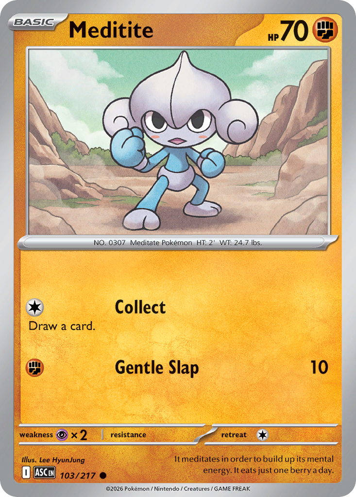 Meditite 103/217 Ascended Heroes Pokémon card