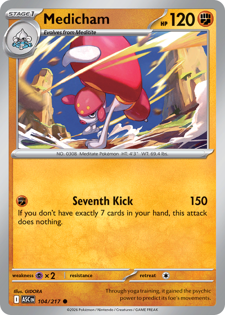 Medicham 104/217 Ascended Heroes Pokémon card