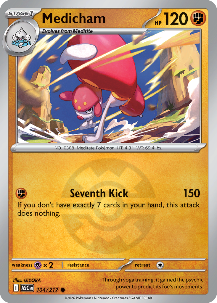 Medicham 104/217 Ascended Heroes Pokémon card