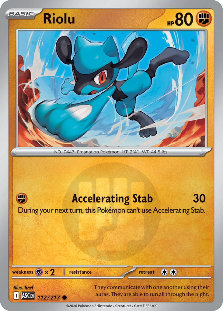 Riolu 112/217 Ascended Heroes Pokémon card