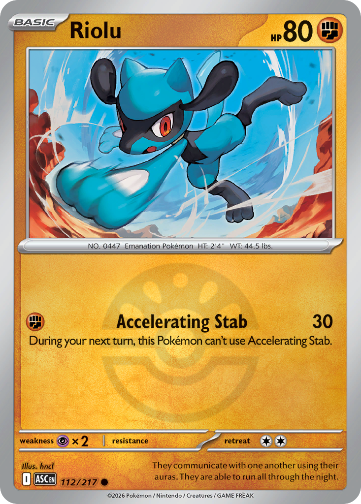 Riolu 112/217 Ascended Heroes Pokémon card