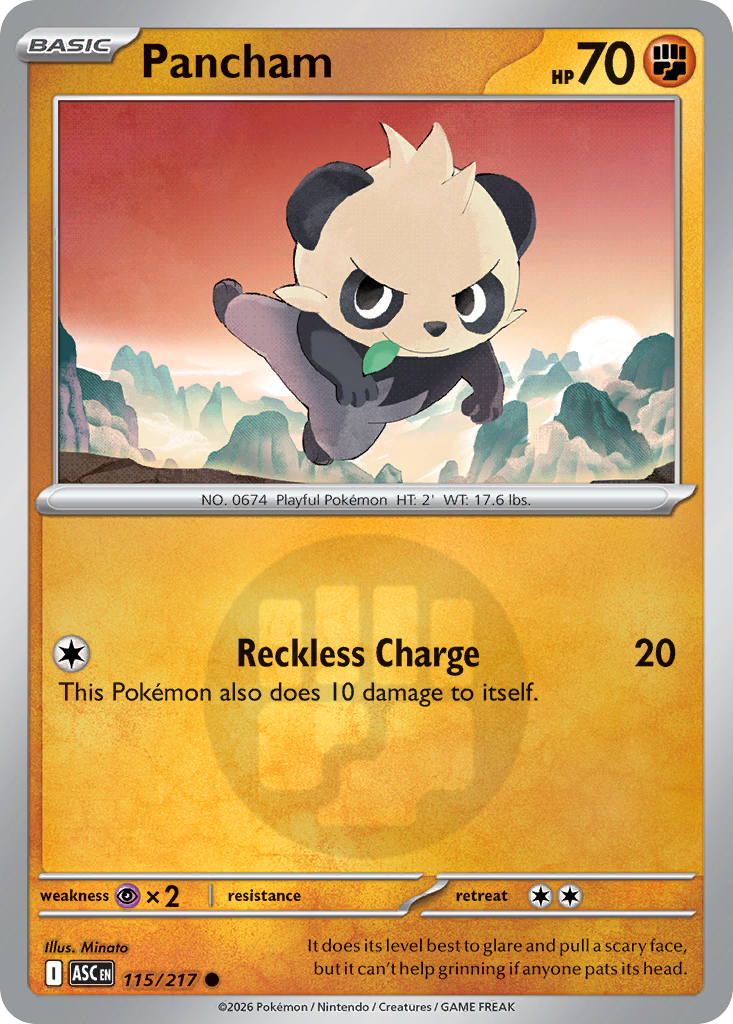Pancham 115/217 Ascended Heroes Pokémon card