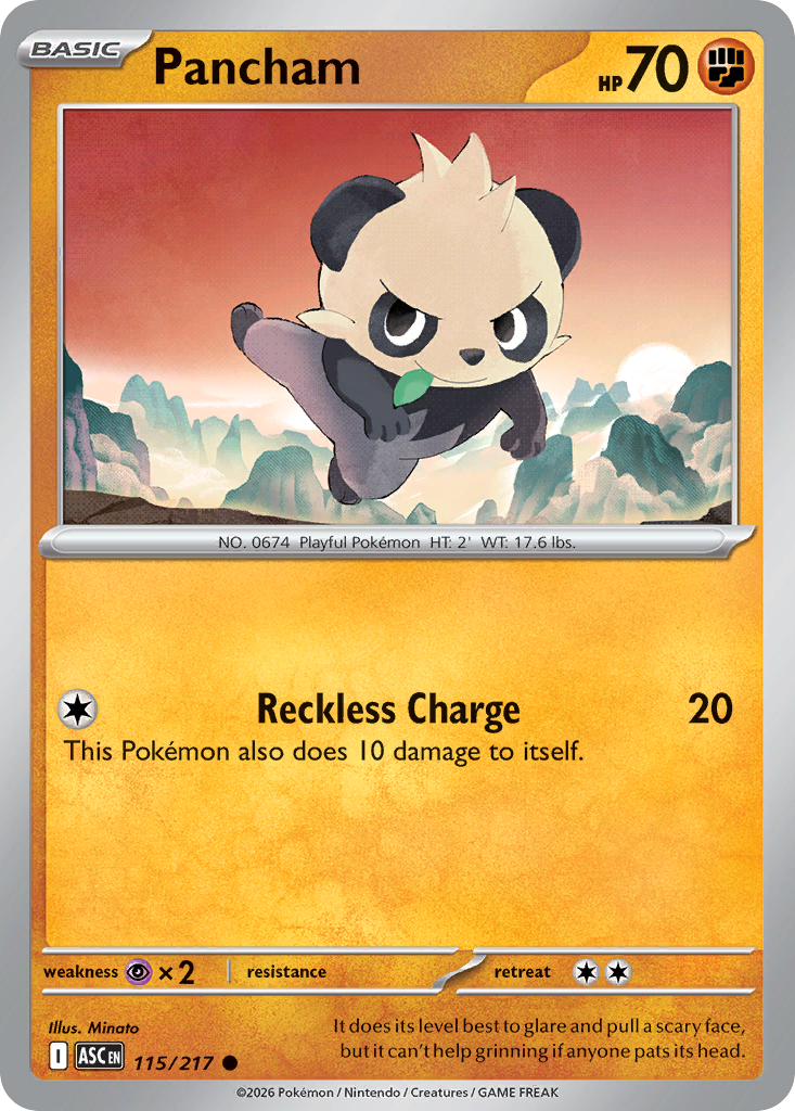 Pancham 115/217 Ascended Heroes Pokémon card