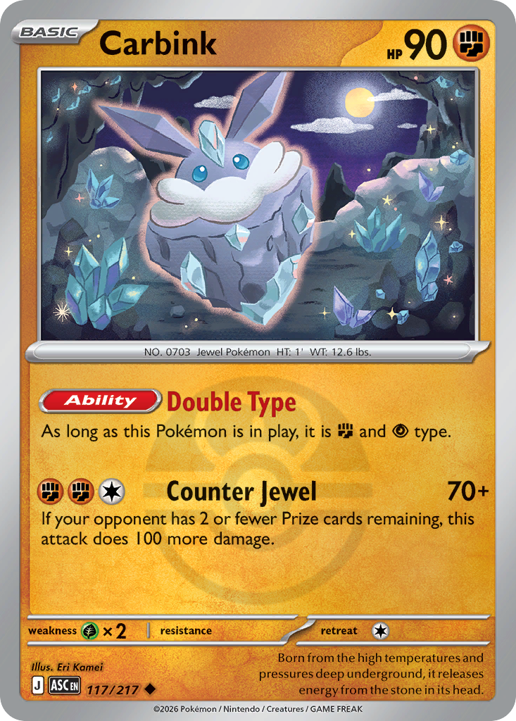Carbink 117/217 Ascended Heroes Pokémon card