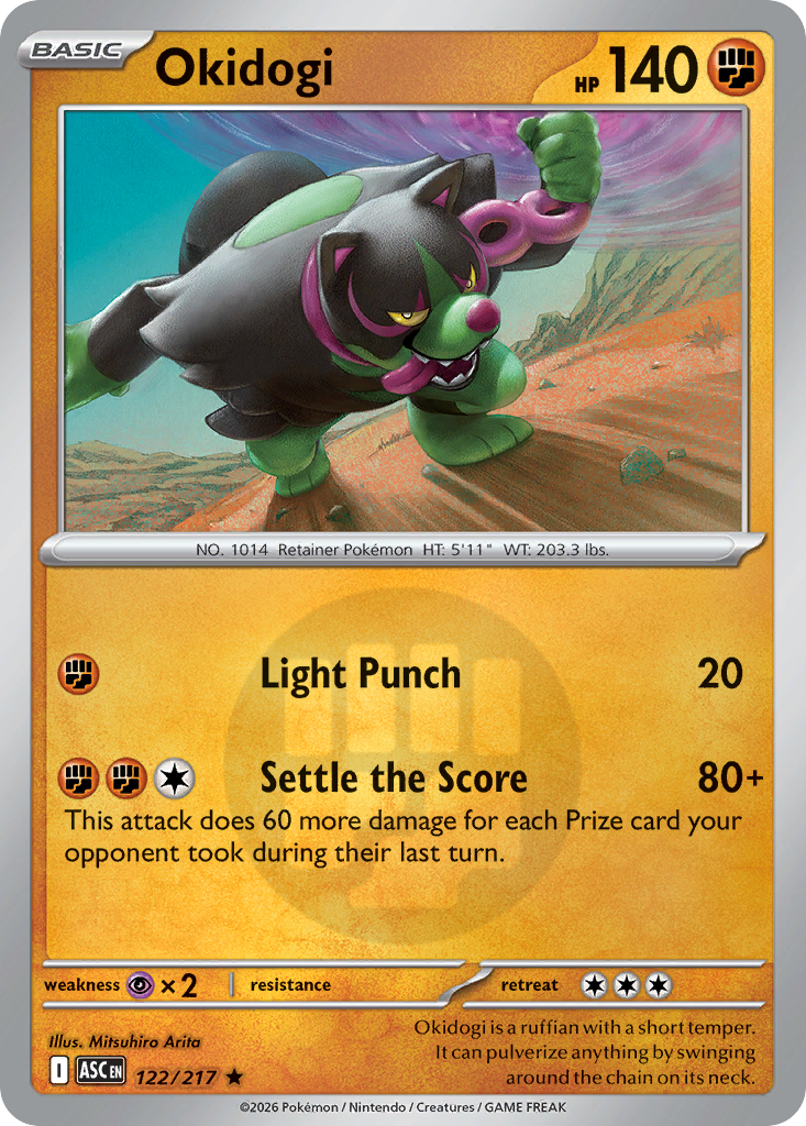 Okidogi 122/217 Ascended Heroes Pokémon card