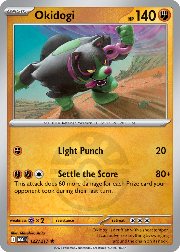 Okidogi 122/217 Ascended Heroes Pokémon card