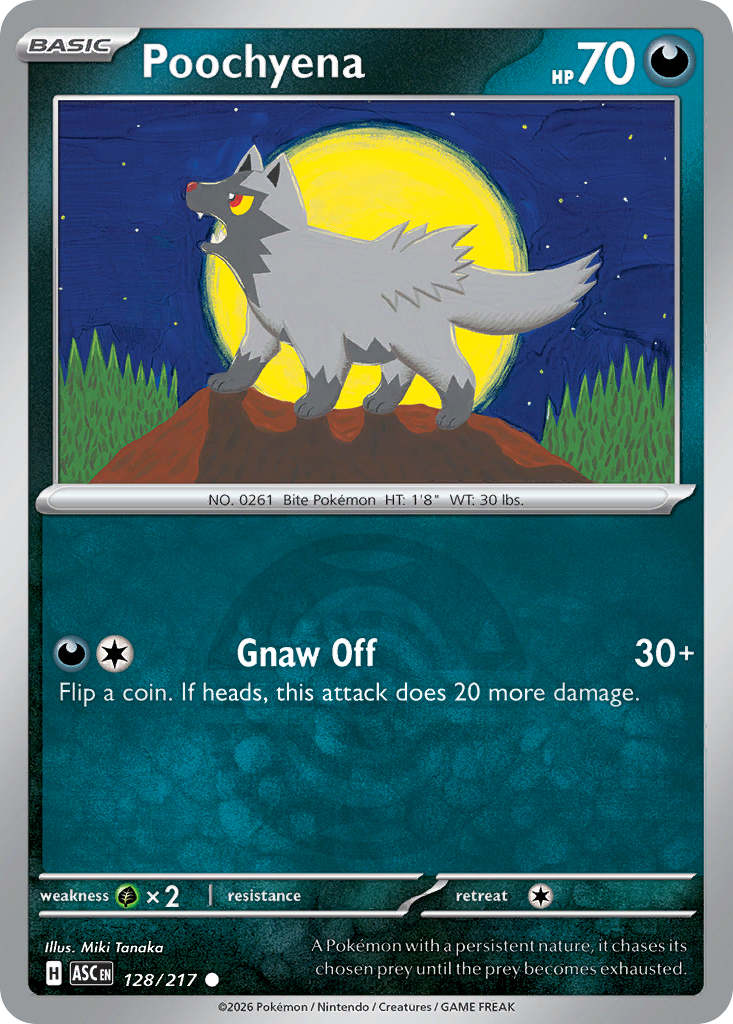 Poochyena 128/217 Ascended Heroes Pokémon card