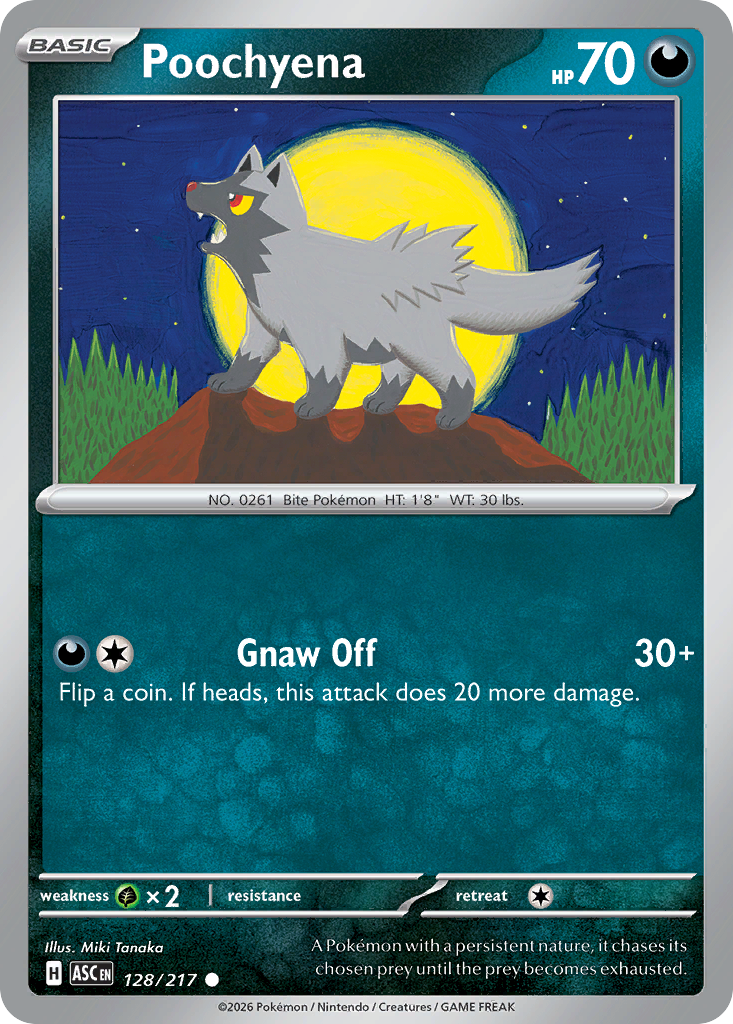 Poochyena 128/217 Ascended Heroes Pokémon card
