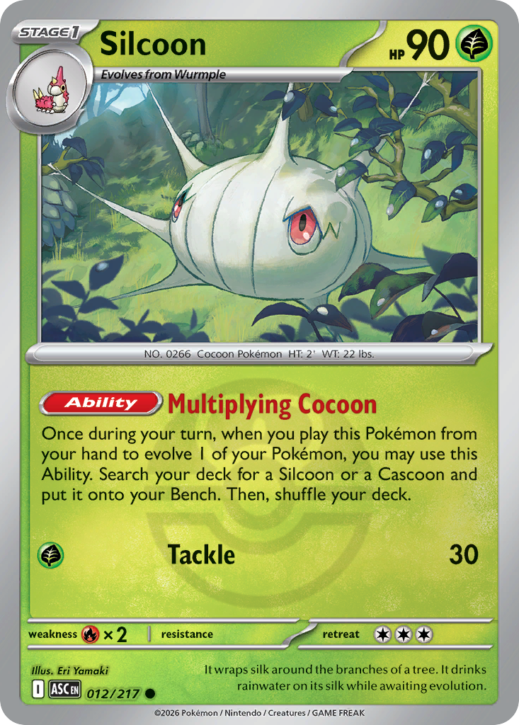 Silcoon 012/217 Ascended Heroes Pokémon card
