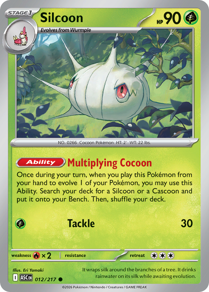 Silcoon 012/217 Ascended Heroes Pokémon card