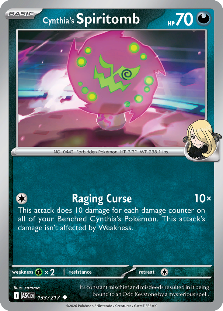Cynthia's Spiritomb 133/217 Ascended Heroes Pokémon card
