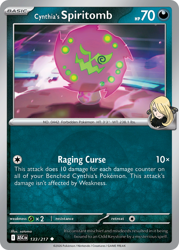 Cynthia's Spiritomb 133/217 Ascended Heroes Pokémon card