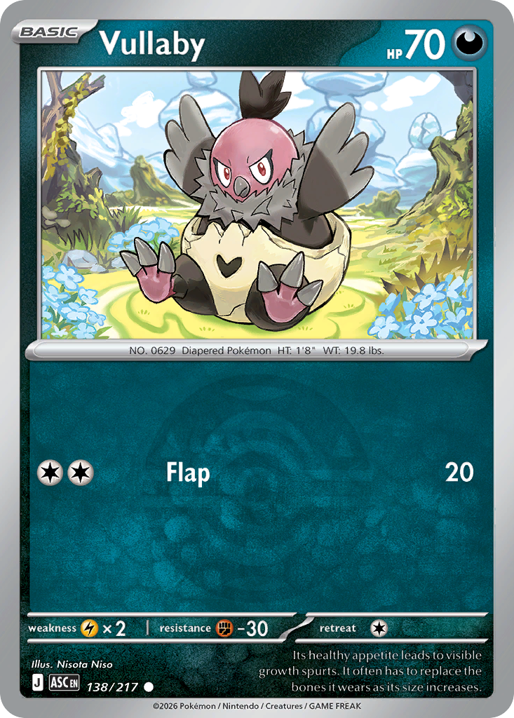 Vullaby 138/217 Ascended Heroes Pokémon card